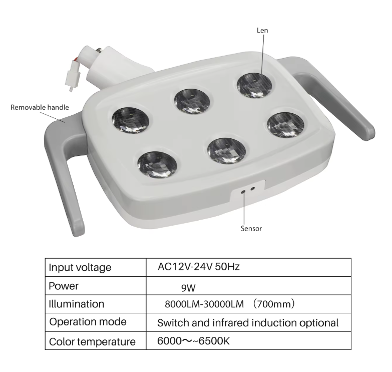 6 LED Rectangle Dental Light