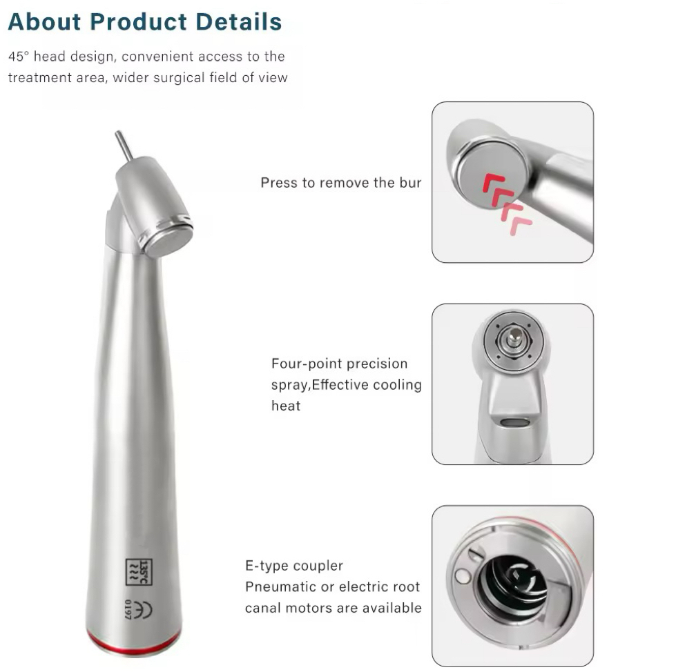 Red Ring 1:4.2 Increasing Handpiece 45 Degree Head Surgical Handpiece Led