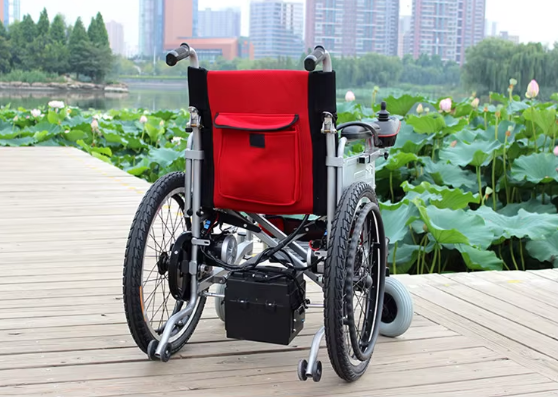 Electric Wheel Chair Foldable Red