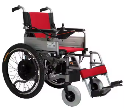 Electric Wheel Chair Foldable Red