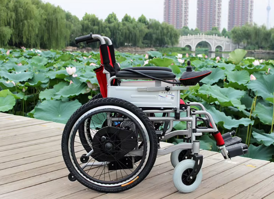 Electric Wheel Chair Foldable Red