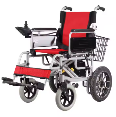 Electric Wheel Chair Foldable Red