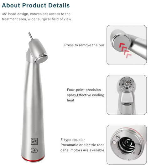Red Ring 1:4.2 Increasing Handpiece 45 Degree Head Surgical Handpiece Led